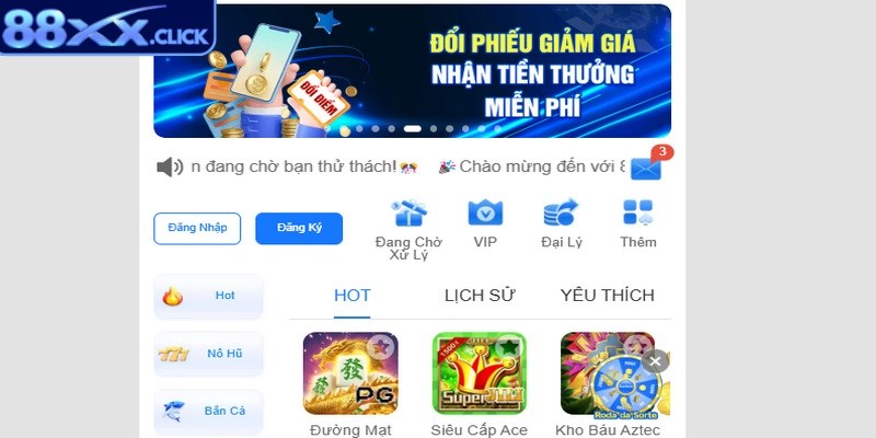Đăng nhập vào trang chủ của 88XX thông qua đường link chính thống